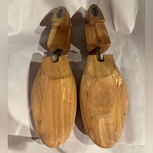 Vintage Bally Cedar Wood Shoe Trees stretcher Adjustable Size Large
